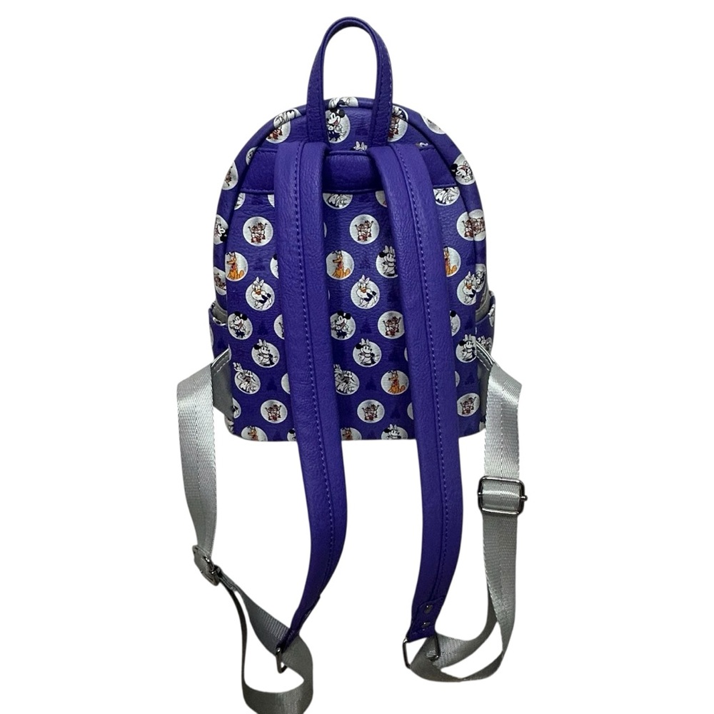 Loungefly Disney 100 Purple Mini Backpack with Character Print - Picture 5 of 16